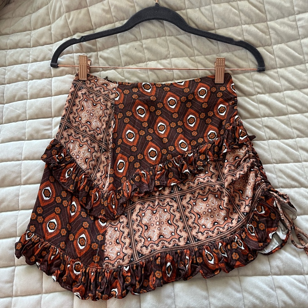 Boho Ruffle Mini Skirt - Picture 3 of 3